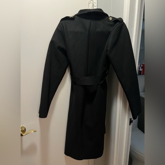 Boohoo Black Belted Oversized Long Wrap Coat - Size 12 / Excellent Condition! - Picture 3 of 7